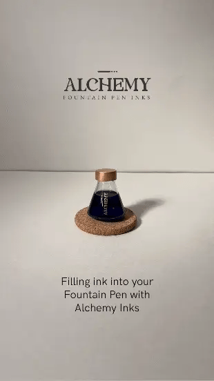 Endless Alchemy Fountain Pen Inks - Shimmering Obsidian Sun (Stardust)