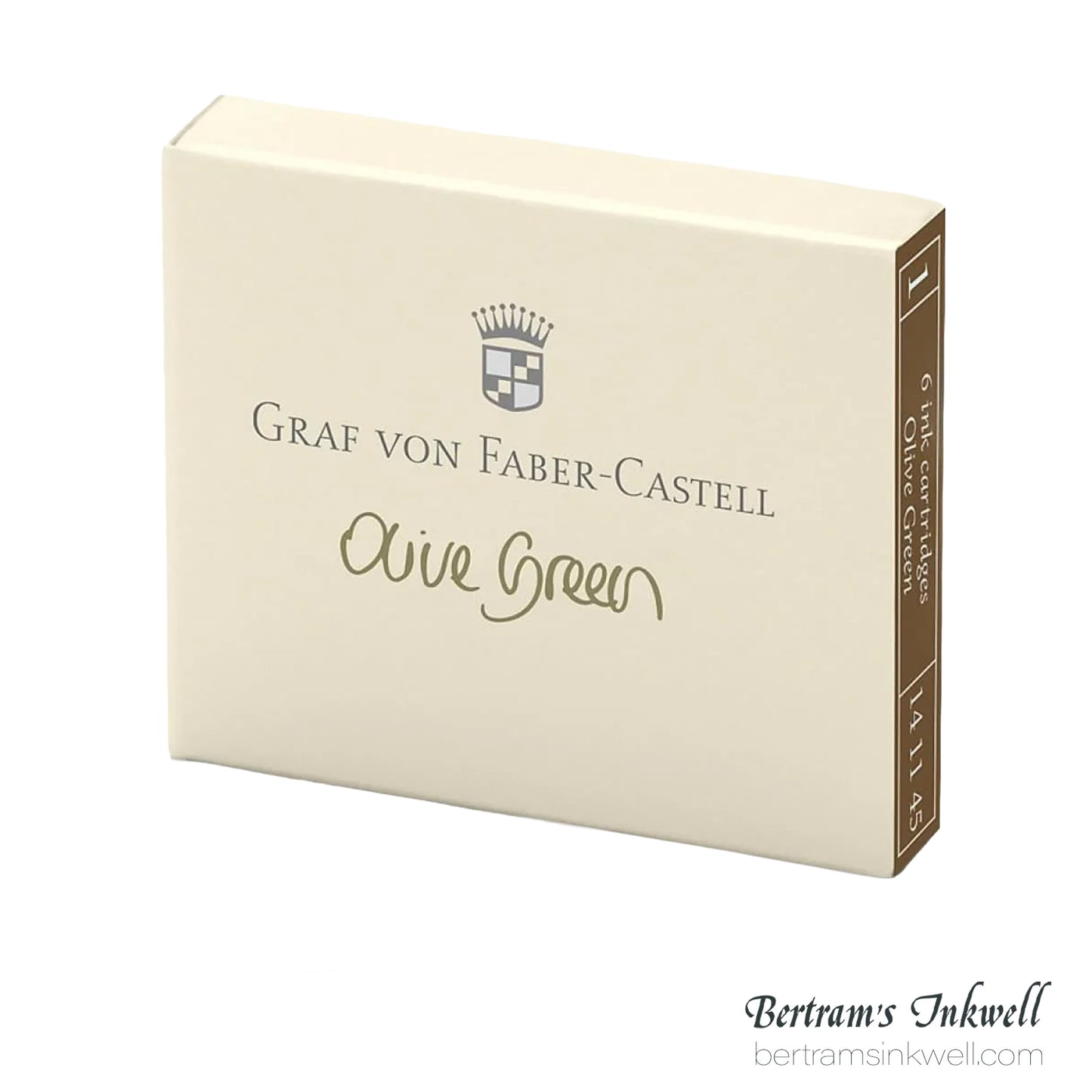 Graf von Faber-Castell Olive Green Ink Cartridges (6 per box)
