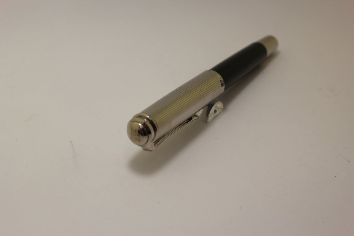 Pelikan R730 Souveran Sterling Silver & Black Roller Ball