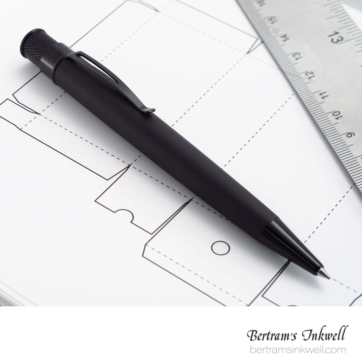 Retro 51 Tornado™ Deluxe Stealth Tornado - Matte Black Rollerball