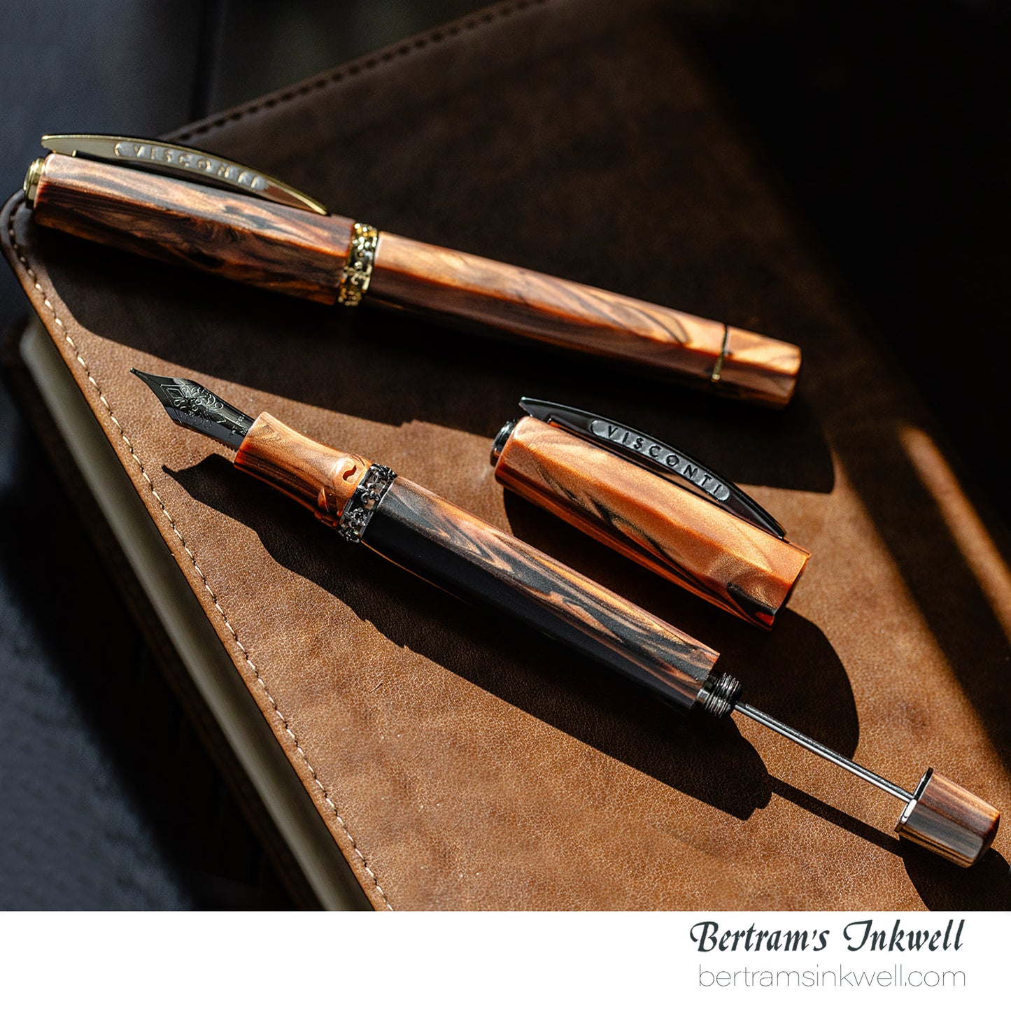 Visconti Medici Briarwood Ruthenium Trim Oversize Rollerball