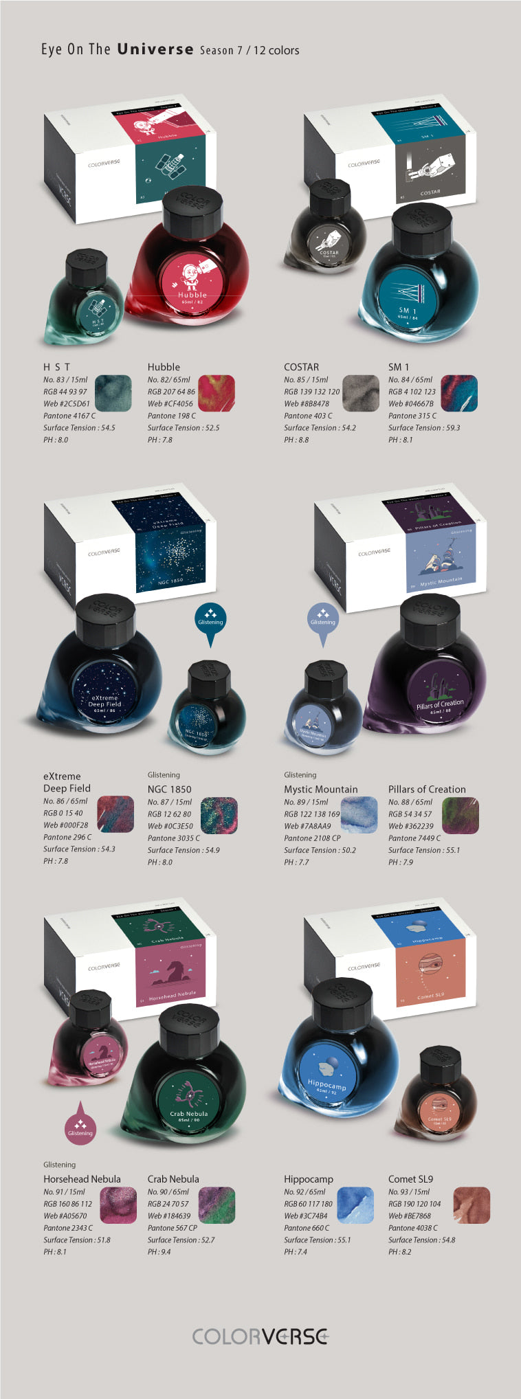 Colorverse Season 7 Eye On The Universe SM 1 & Costar Bottled Ink