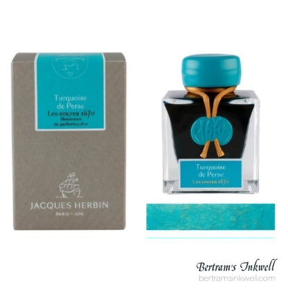 J. Herbin 1670 Turquoise De Perse 50ml and 15ml Bottled Ink
