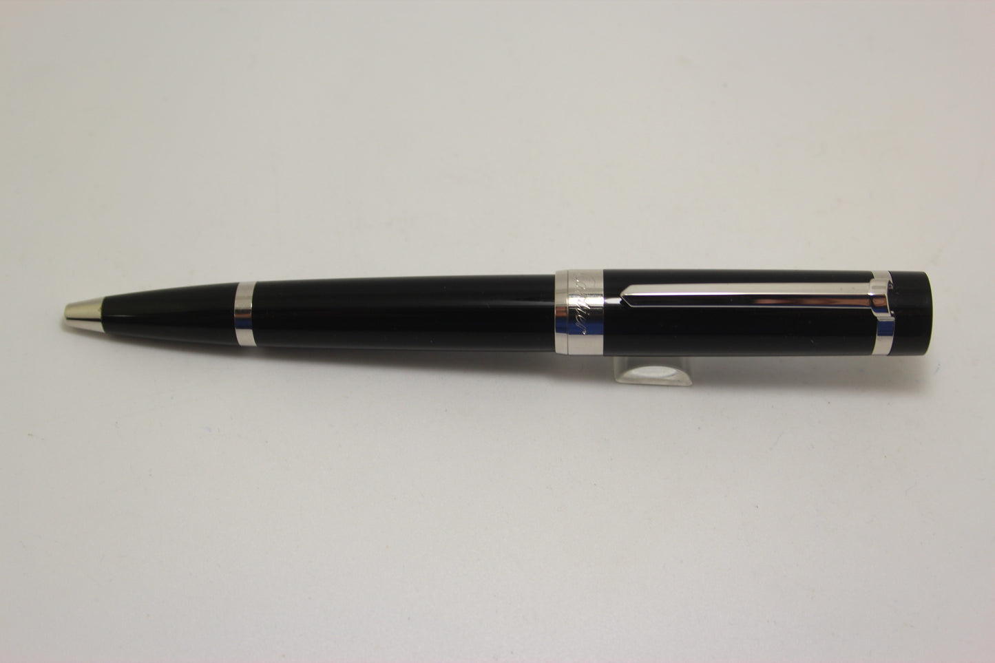 Cartier Pasha Black Resin Platinum Plated Trim Ballpoint