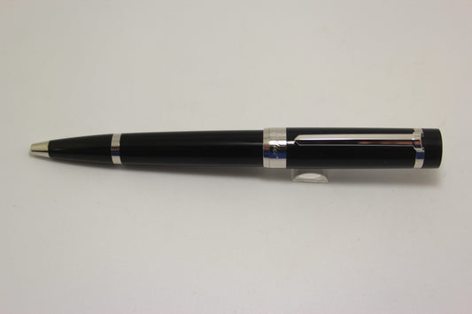 Cartier Pasha Black Resin Platinum Plated Trim Ballpoint