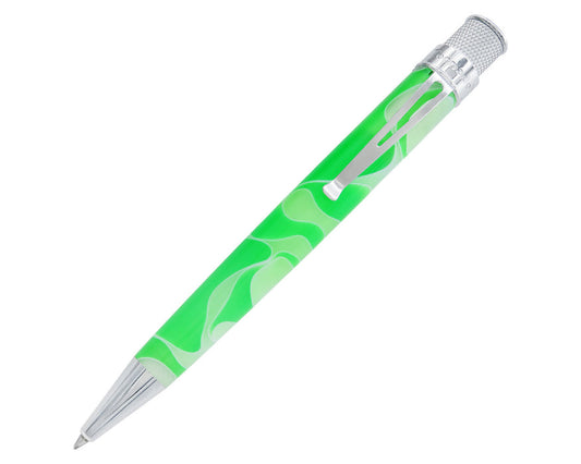 Retro 51 Tornado Acrylic Cosmic Swirl Green & White Rollerball Pen