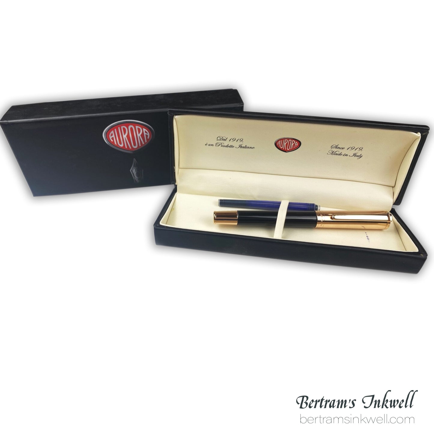 Aurora TU Black with Rose Gold PVD Rollerball, T71CPN, 2007