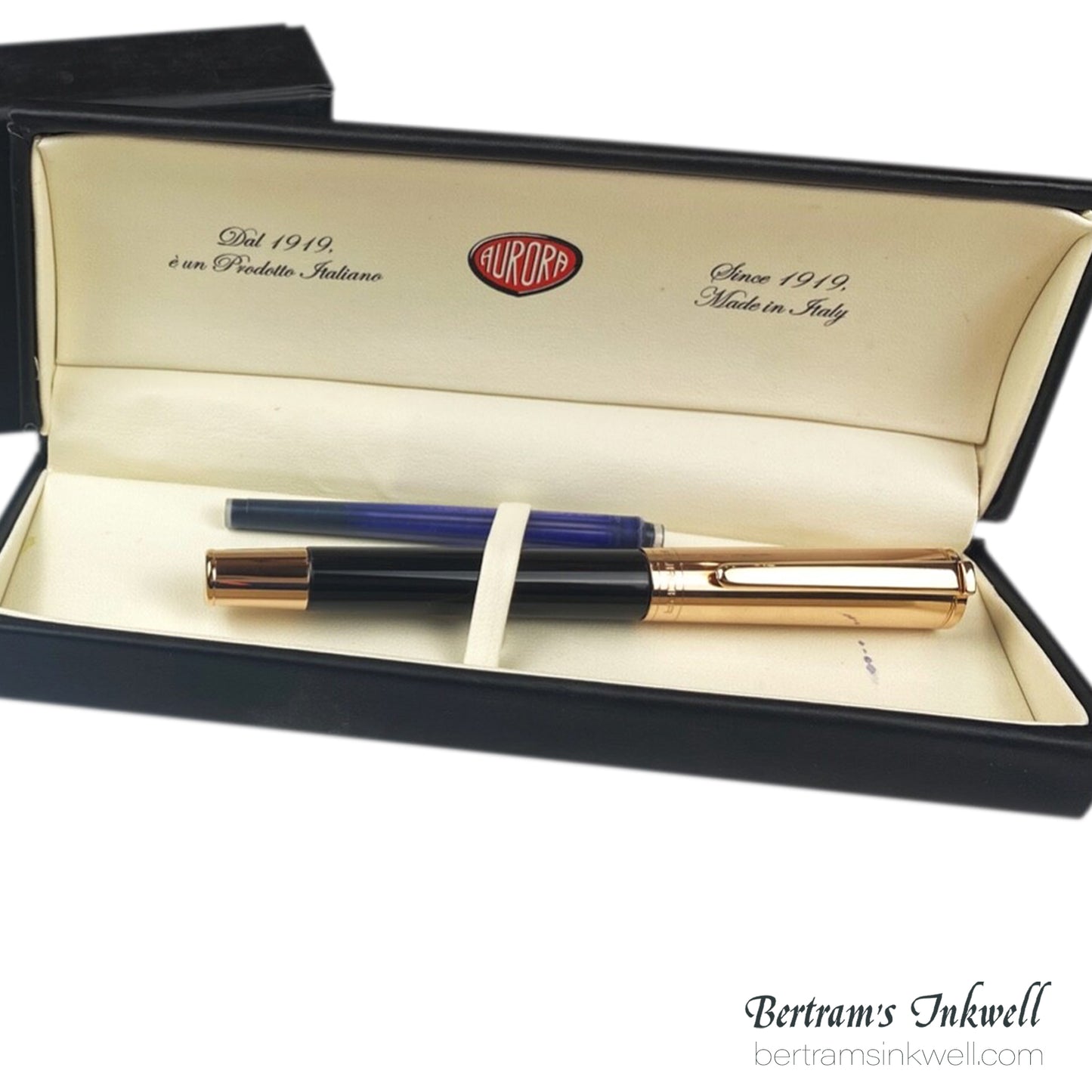 Aurora TU Black with Rose Gold PVD Rollerball, T71CPN, 2007