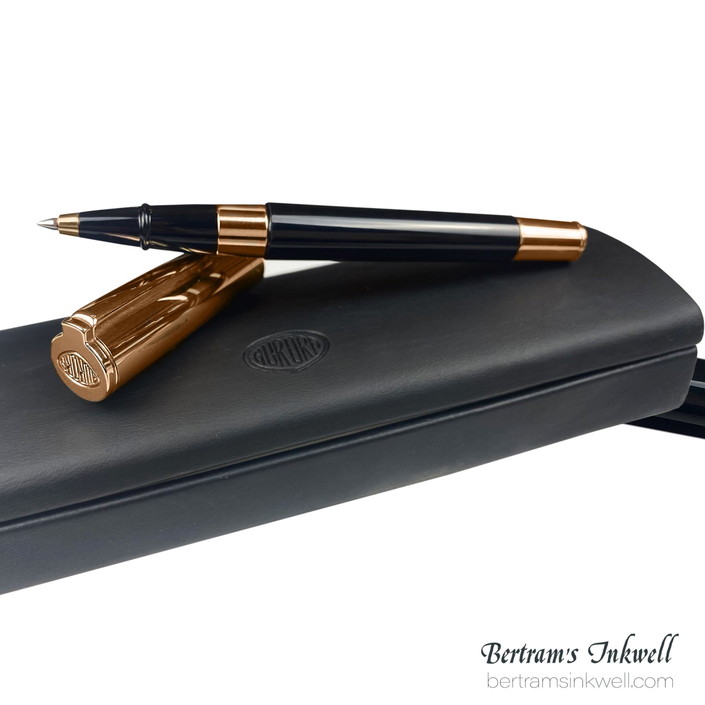 Aurora TU Black with Rose Gold PVD Rollerball, T71CPN, 2007