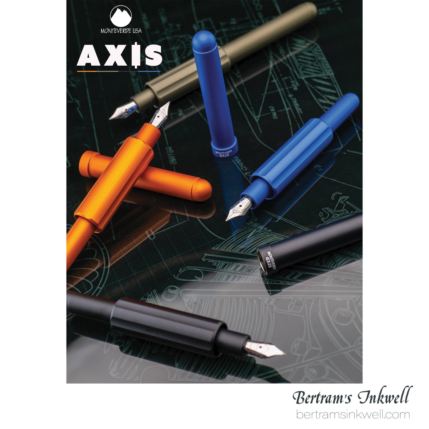 Monteverde Axis Orange Fountain Pen