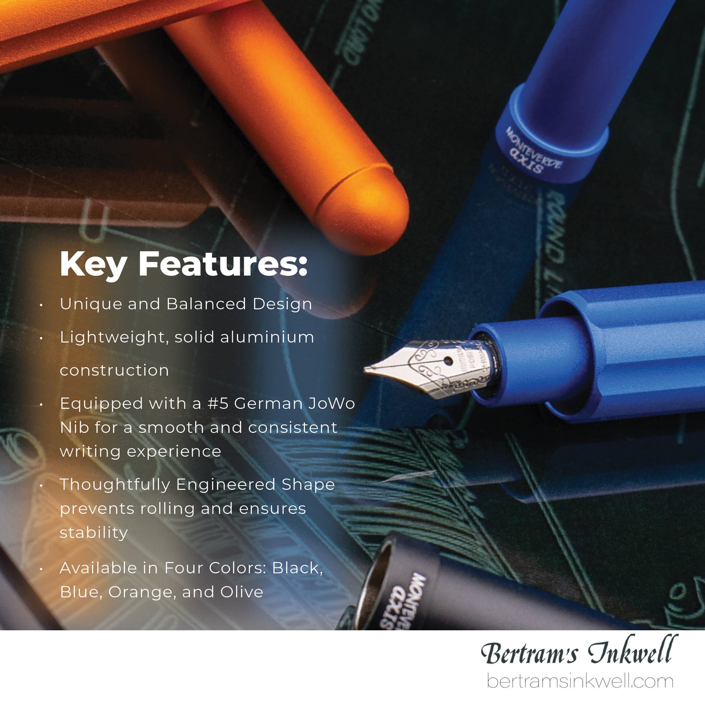 Monteverde Axis Orange Fountain Pen