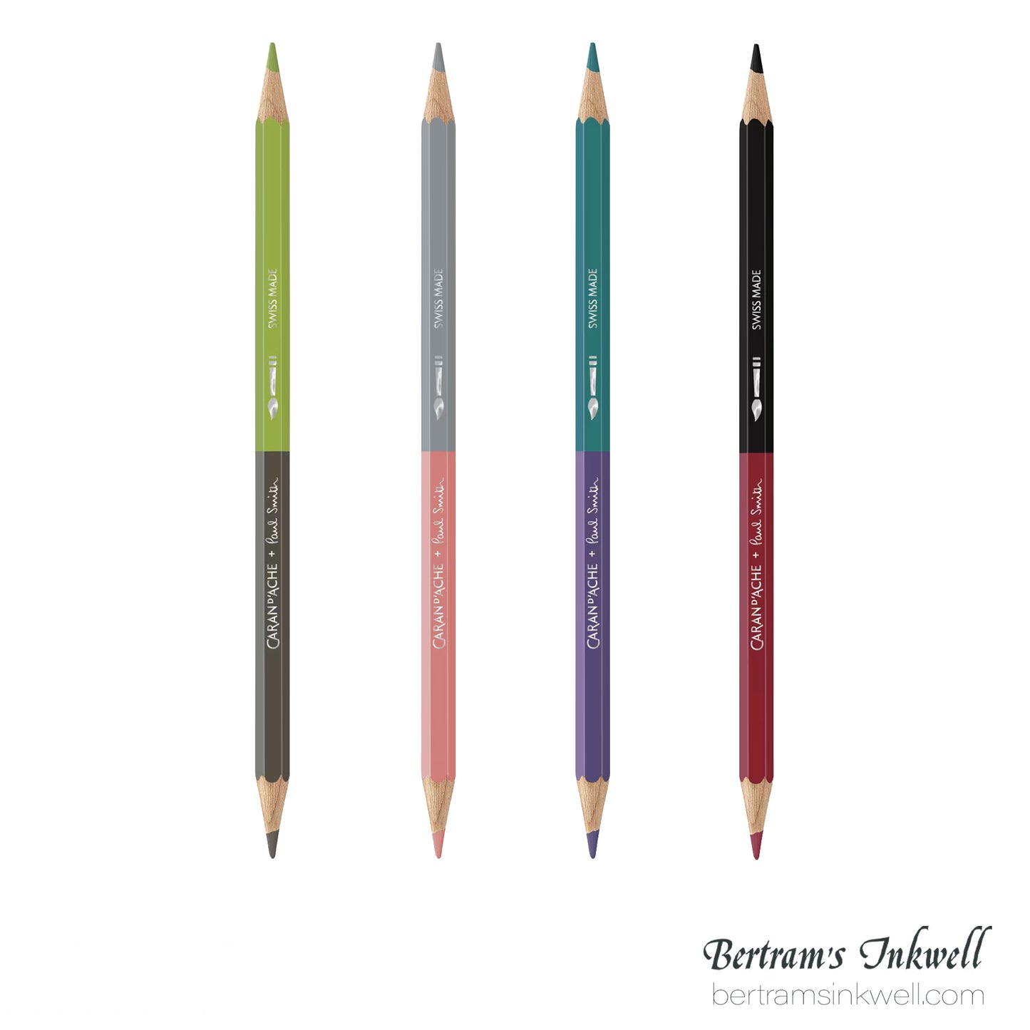 Caran d'Ache Paul Smith 5 Bicolor Set of 12 Colored Pencils with Brush