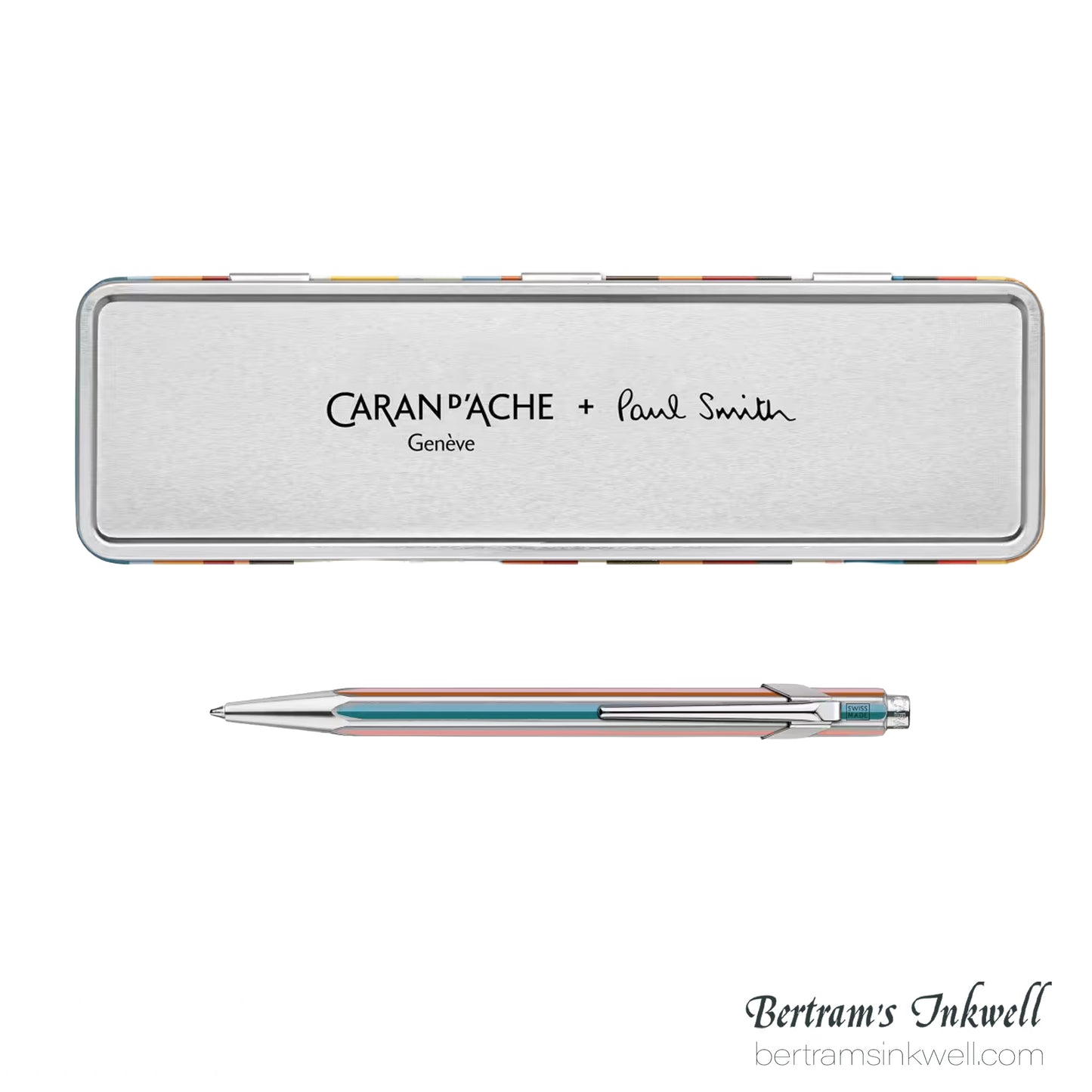 Caran d'Ache 849 Paul Smith 5 'Signature Stripe' Silver Ballpoint Pen