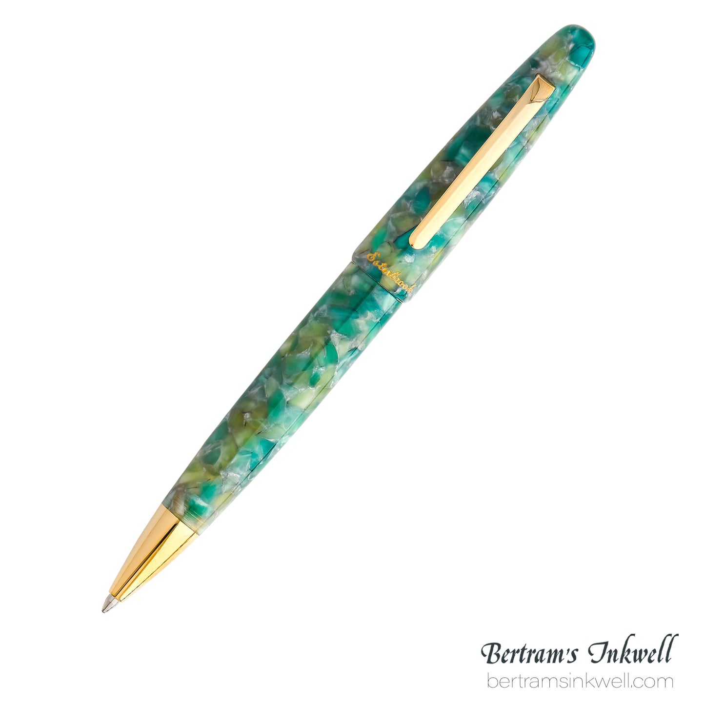 Esterbrook Estie Sea Glass Gold Trim Ballpoint