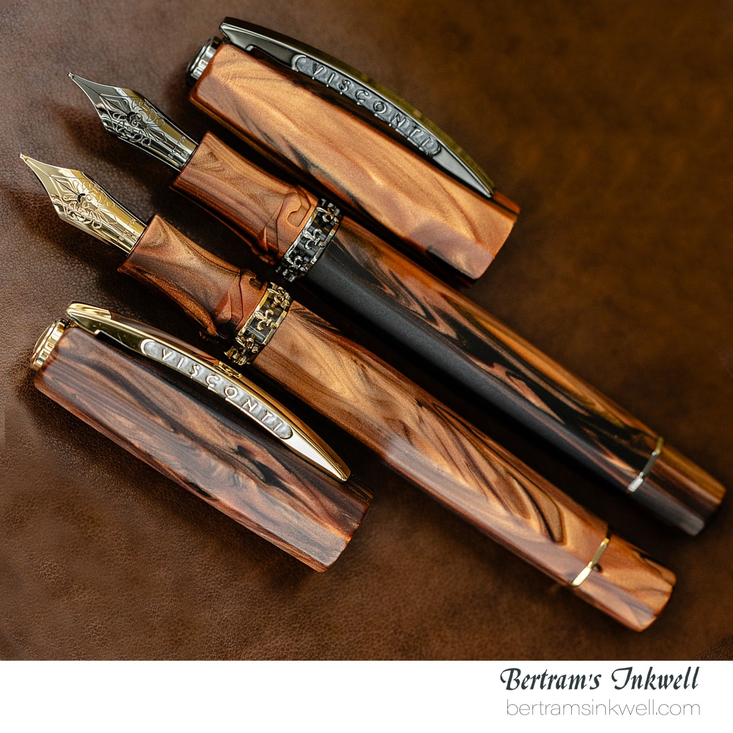 Visconti Medici Briarwood Ruthenium Trim Oversize Rollerball