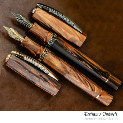 Visconti Medici Briarwood Ruthenium Trim Oversize Rollerball