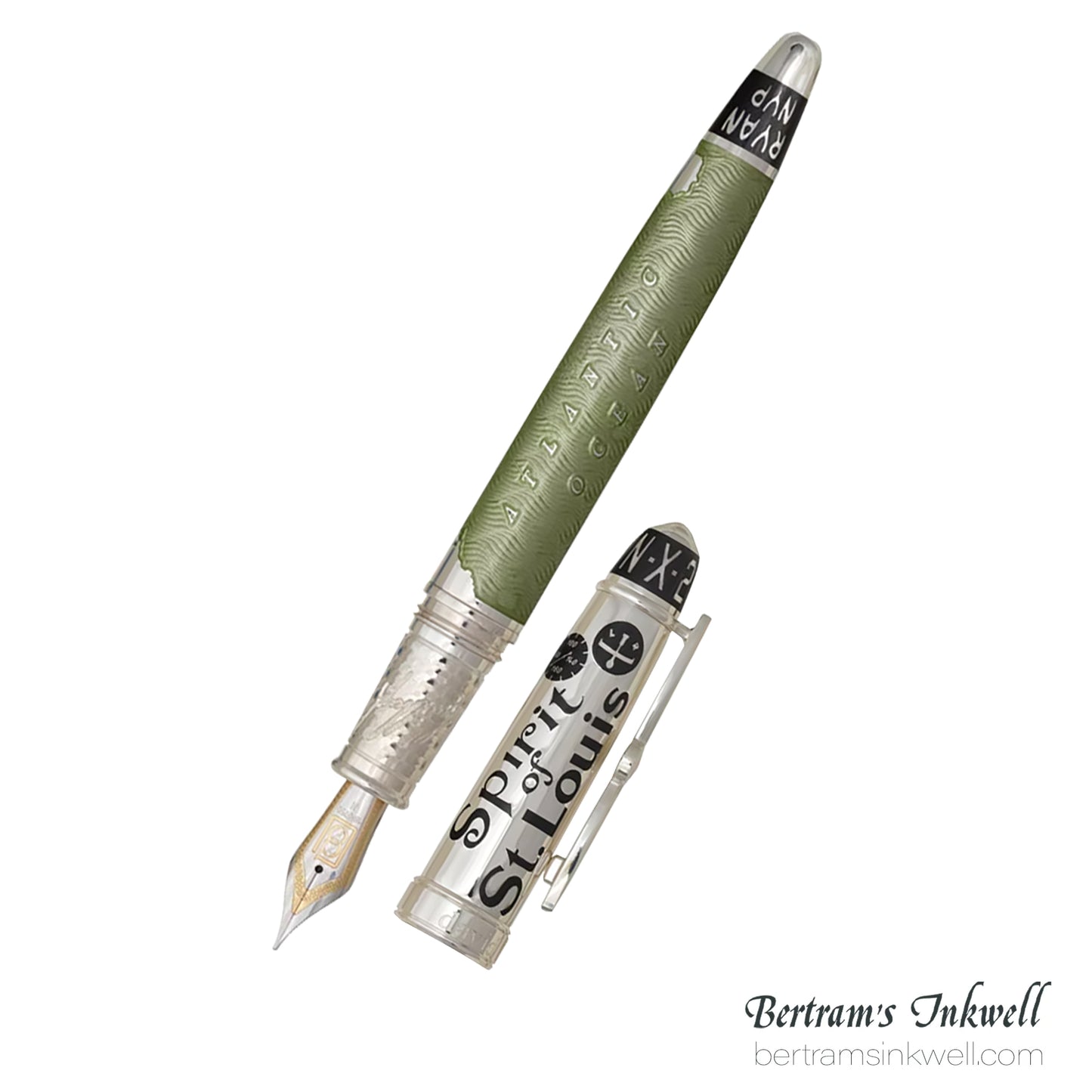 David Oscarson Spirit of St. Louis Fountain Pen - Charles Lindbergh Sea Green