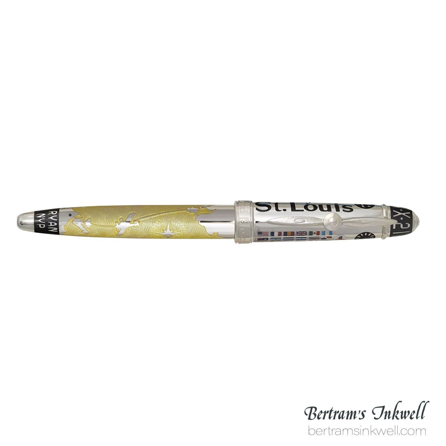 David Oscarson Spirit of St. Louis Fountain Pen - Charles Lindbergh Sunburst