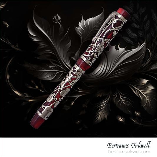 Conway Stewart Sterling Silver Henry Simpole Garnet Red Limited Edition Rollerball, 2007