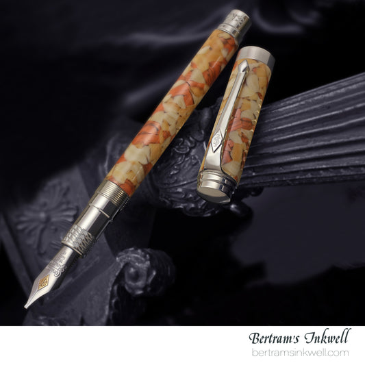 Conway Stewart Babbage Cousins Serling Silver and Veneer ToffeeBits Limited Edition Fountain Pen, 2010