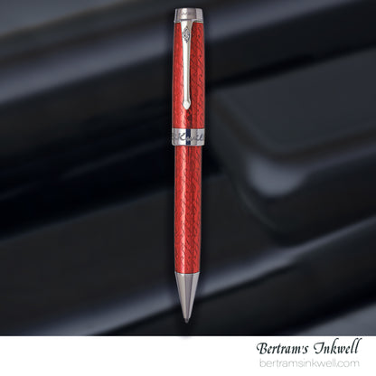 Conway Stewart Duro Serling Silver and Enamel Cherry Red Limited Edition Ballpoint Pen, 2012