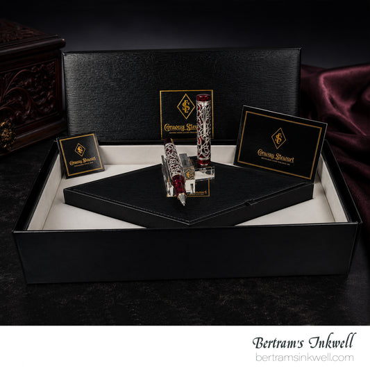 Conway Stewart Sterling Silver Henry Simpole Chatsworth Burgundy Blush Limited Edition Rollerball, 2007