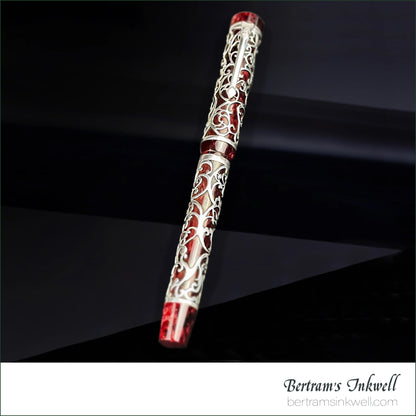 Conway Stewart Sterling Silver Henry Simpole Chatsworth Burgundy Blush Limited Edition Rollerball, 2007