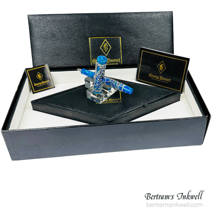 Conway Stewart Sterling Silver Henry Simpole Chatsworth Cerulean Blue Limited Edition Rollerball, 2007