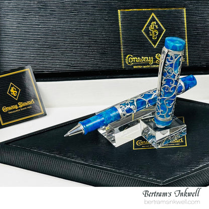 Conway Stewart Sterling Silver Henry Simpole Chatsworth Cerulean Blue Limited Edition Rollerball, 2007