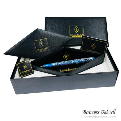 Conway Stewart Sterling Silver Henry Simpole Chatsworth Cerulean Blue Limited Edition Rollerball, 2007