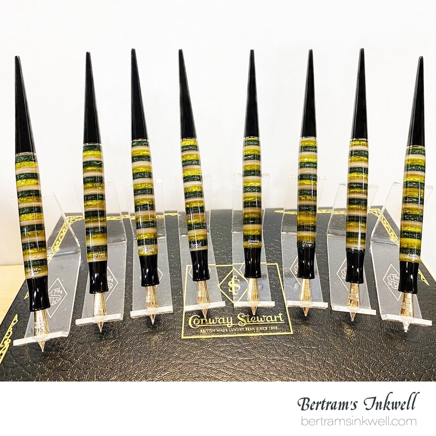 Conway Stewart Manufacturer's 8 x 18K nib grades sampler set, 2013