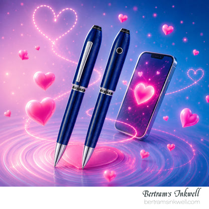 Cross Peerless TRAKR Quartz Blue Ballpoint AT0702-12/TKR With Leather Pen Case 2015
