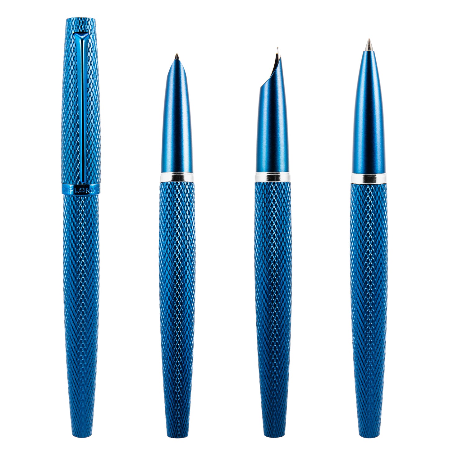 Diplomat Viper Blue Guilloche Fountain Pen