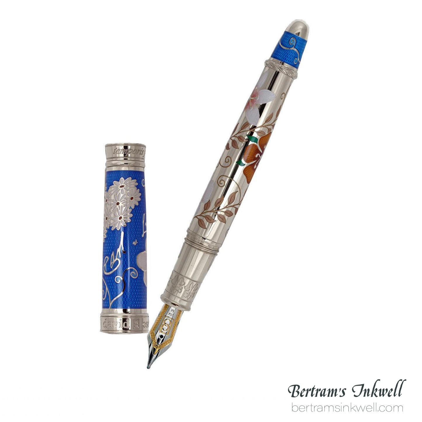 David Oscarson Carl Linnaeus Blue Fountain Pen