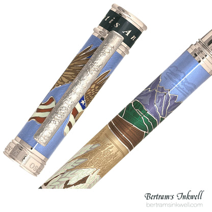David Oscarson America The Beautiful Light Blue Fountain Pen
