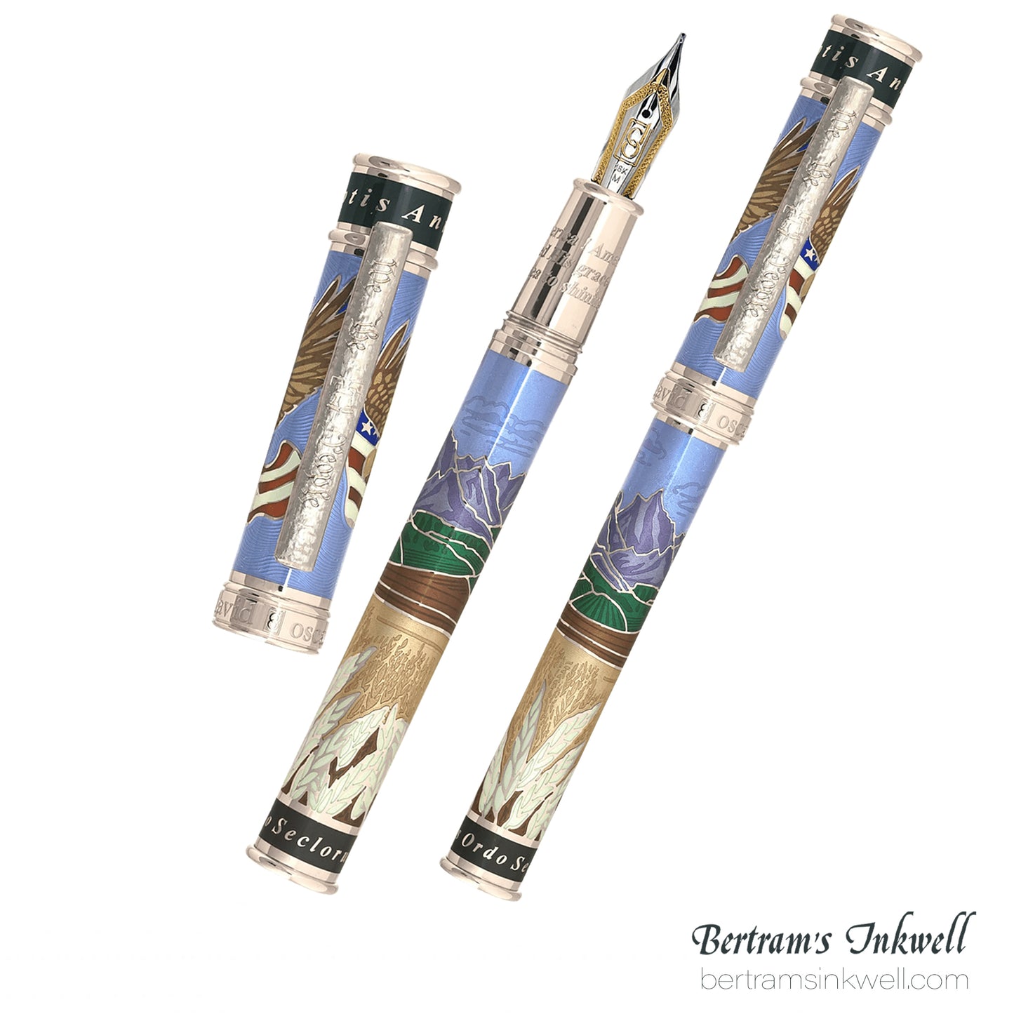 David Oscarson America The Beautiful Light Blue Fountain Pen