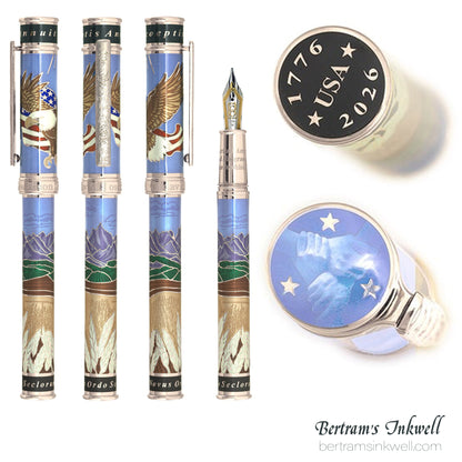 David Oscarson America The Beautiful Light Blue Fountain Pen