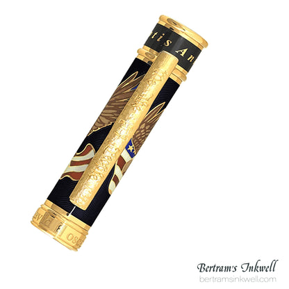 David Oscarson America The Beautiful Onyx Gold Vermeil Fountain Pen