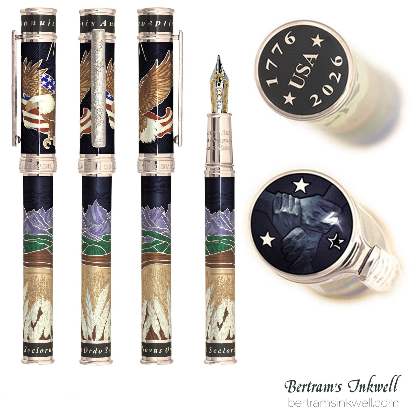 David Oscarson America The Beautiful Onyx Fountain Pen