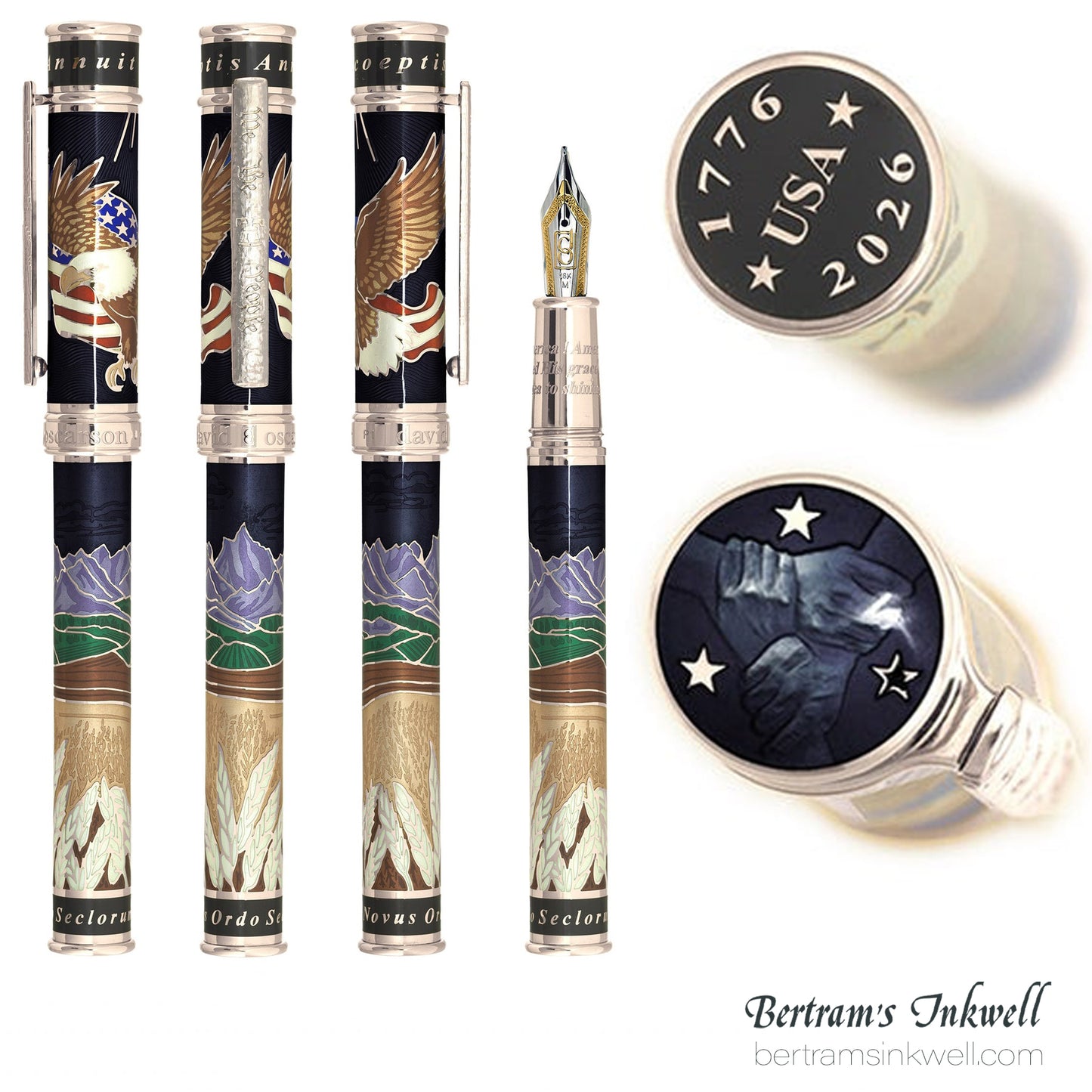 David Oscarson America The Beautiful Sapphire Fountain Pen