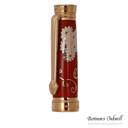 David Oscarson Carl Linnaeus Ruby Red Vermeil Fountain Pen
