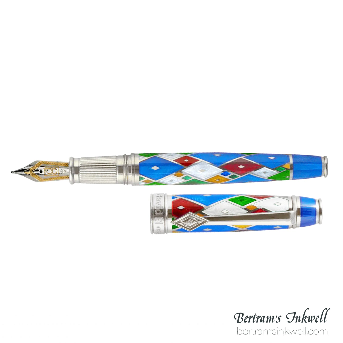 David Oscarson Harlequin Sapphire Blue Fountain Pen