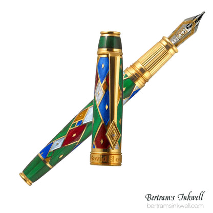 David Oscarson Harlequin Emerald Green Fountain Pen