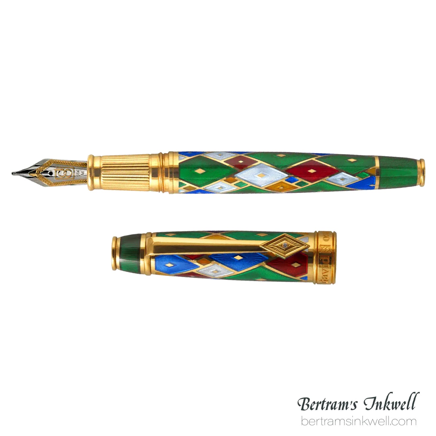 David Oscarson Harlequin Emerald Green Fountain Pen