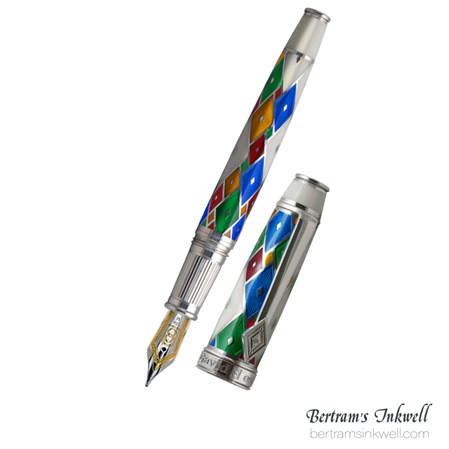 David Oscarson Harlequin Opalescent White/Pearl Fountain Pen