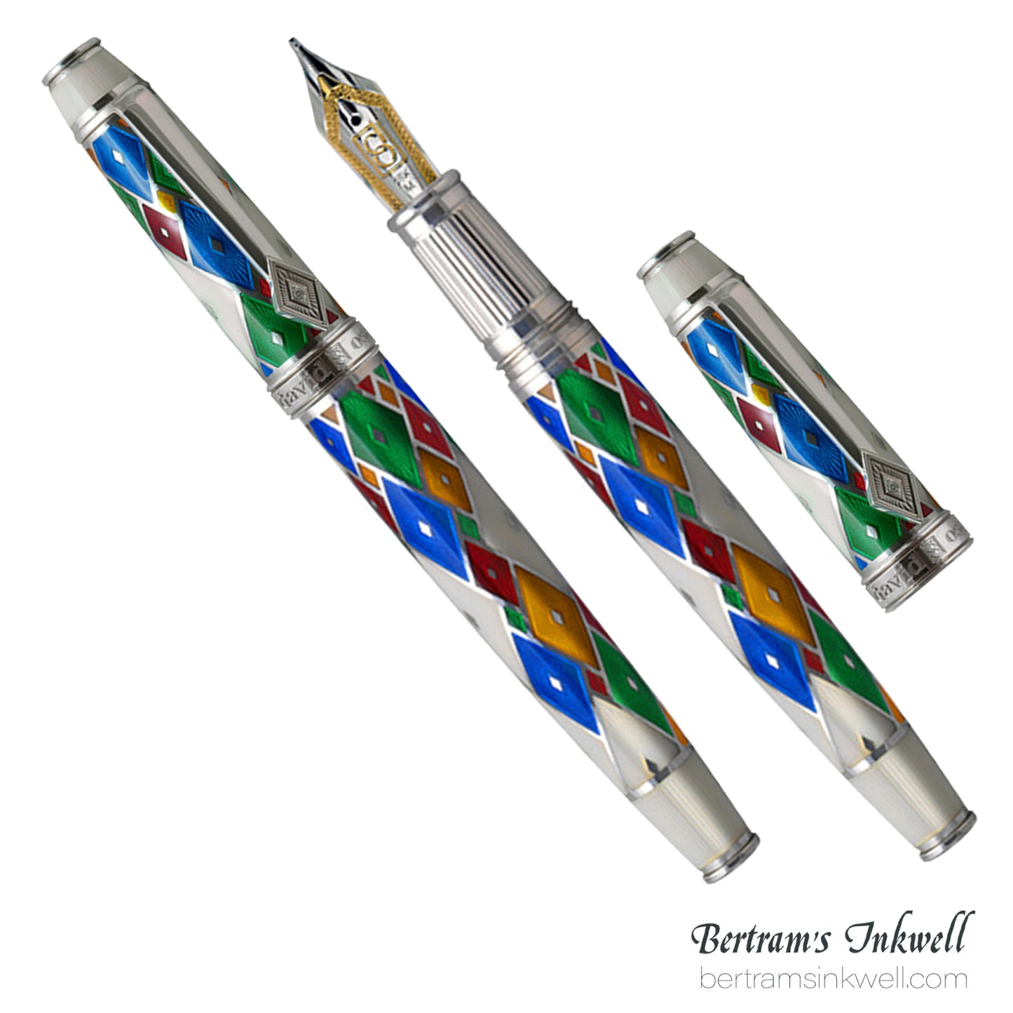 David Oscarson Harlequin Opalescent White/Pearl Fountain Pen