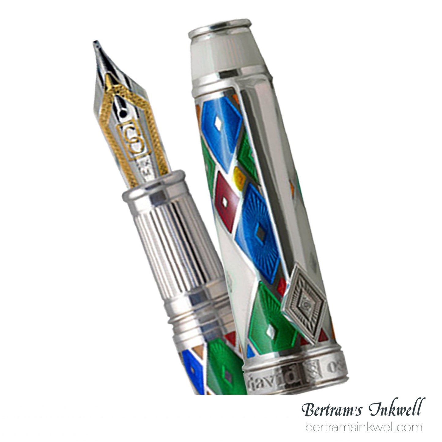 David Oscarson Harlequin Opalescent White/Pearl Fountain Pen