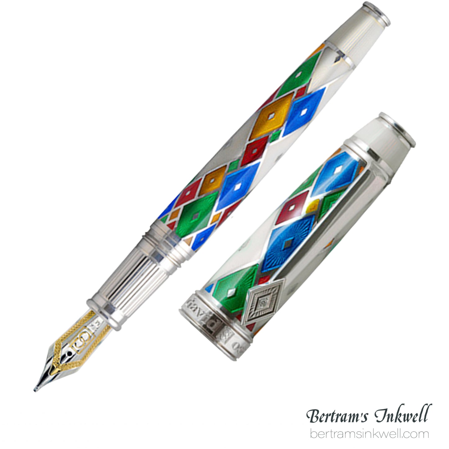 David Oscarson Harlequin Opalescent White/Pearl Fountain Pen