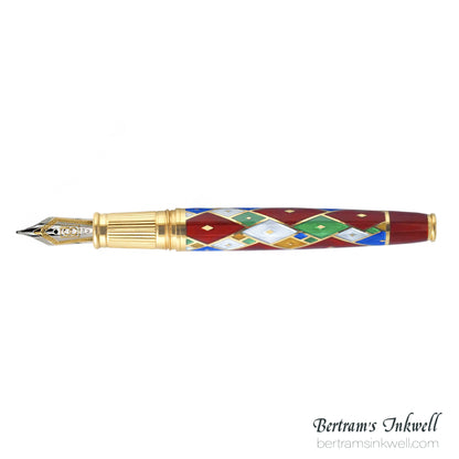 David Oscarson Harlequin Ruby Red Fountain Pen