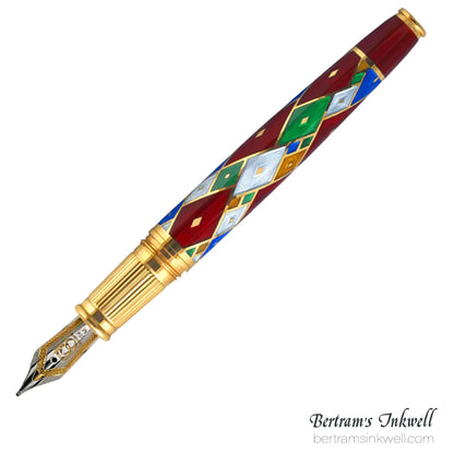 David Oscarson Harlequin Ruby Red Fountain Pen